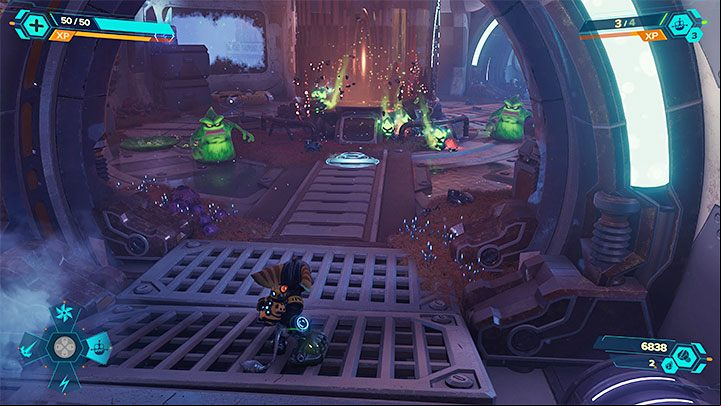 As you continue to explore this floor of the facility, expect to encounter small monsters - Ratchet & Clank Rift Apart: Find the Rubion Forge - walkthrough - Cordelion - Ratchet & Clank Rift Apart Guide