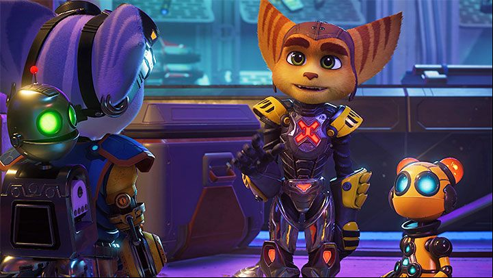 Entering Zurkie's will lead to a cut-scene of Ratchet and Rivet (and Clank and Kit) meeting for the first time - Ratchet & Clank Rift Apart: Meet Ratchet in Gastropub - walkthrough - Scarst debris cloud - back - Ratchet & Clank Rift Apart Guide
