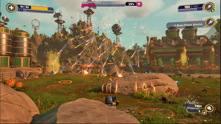 Only after defeating Grunthor you can continue fighting Dr - Ratchet & Clank Rift Apart: Meet Ratchet in Gastropub - walkthrough - Scarst debris cloud - back - Ratchet & Clank Rift Apart Guide