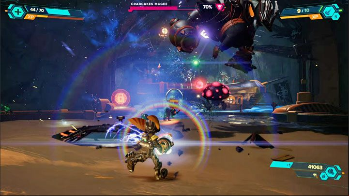 After you eliminate enough regular enemies, an island will emerge from the water - Ratchet & Clank Rift Apart: Pirate Trials - walkthrough - Ardolis - Ratchet & Clank Rift Apart Guide