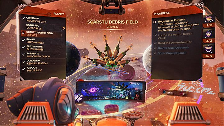 You can use the spaceship to leave Sargasso - Ratchet & Clank Rift Apart: Destroy Nefarious ships - walkthrough - Return to Sargasso - Ratchet & Clank Rift Apart Guide