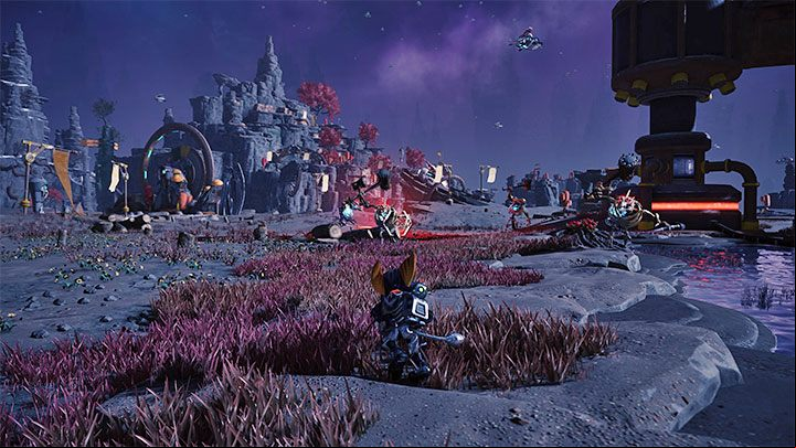 Your new task is to activate several Excavation Towers - Ratchet & Clank Rift Apart: Archives and starting the machinery - walkthrough - Savali - return - Ratchet & Clank Rift Apart Guide