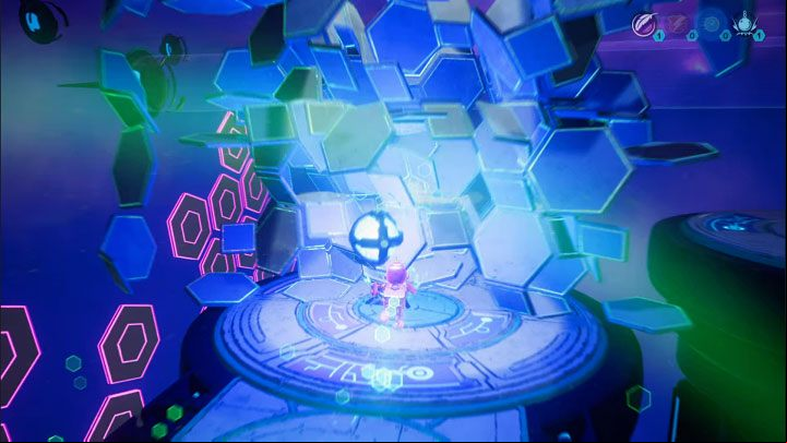 Go back towards the starting location, but on your way remove the lift sphere from the slot you used to catapult Clank - Ratchet & Clank Rift Apart: Reaching the anomalies in the catacombs - walkthrough - Savali - return - Ratchet & Clank Rift Apart Guide