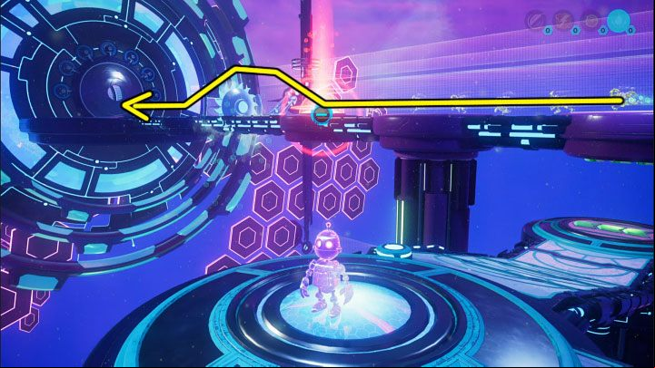 You may have already reached the side pressure plate from picture 1 - Ratchet & Clank Rift Apart: Reaching the anomalies in the catacombs - walkthrough - Savali - return - Ratchet & Clank Rift Apart Guide