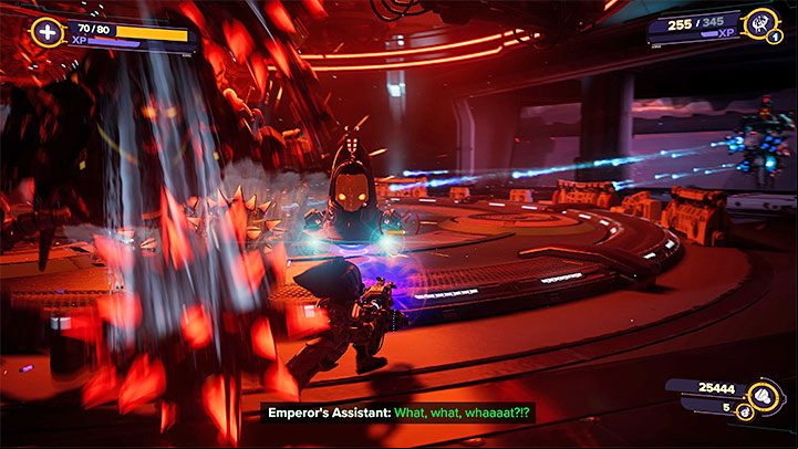 Sabotaging the reactor will lead to a major battle with Nefarious's troops - Ratchet & Clank Rift Apart: Reactor shutdown - walkthrough - Viceron - Ratchet & Clank Rift Apart Guide