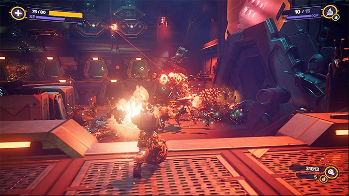 After the fights are over, head towards the age marked by the game - Ratchet & Clank Rift Apart: Reactor shutdown - walkthrough - Viceron - Ratchet & Clank Rift Apart Guide