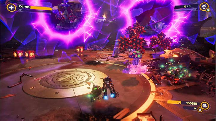 After the Emperor summons smaller monsters, respond by using the Bombardier, Mr - Ratchet & Clank Rift Apart: Begin the finale and defeat the final boss - walkthrough - Final confrontation - Ratchet & Clank Rift Apart Guide