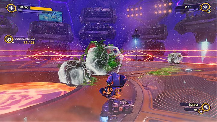 Hit opponents with ice shells to turn them into ice cubes - Ratchet & Clank Rift Apart: Trophies - List - Appendix - Ratchet & Clank Rift Apart Guide