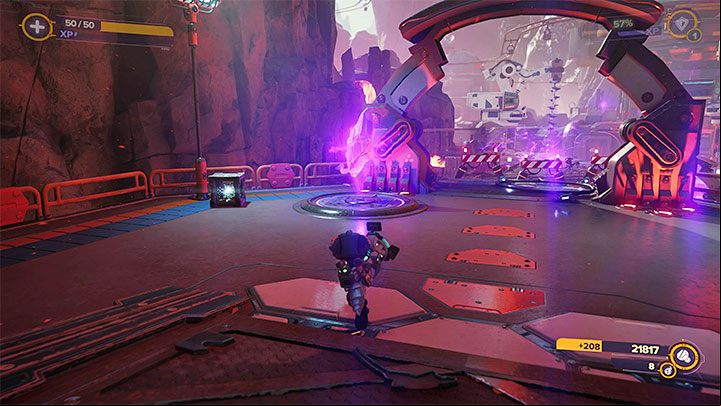Return the same way east and expect to encounter a group of thugs on motorcycles as you approach the cave exit - Ratchet & Clank Rift Apart: Meet the engineer, search for the bots - walkthrough - Blizar Prime - Ratchet & Clank Rift Apart Guide