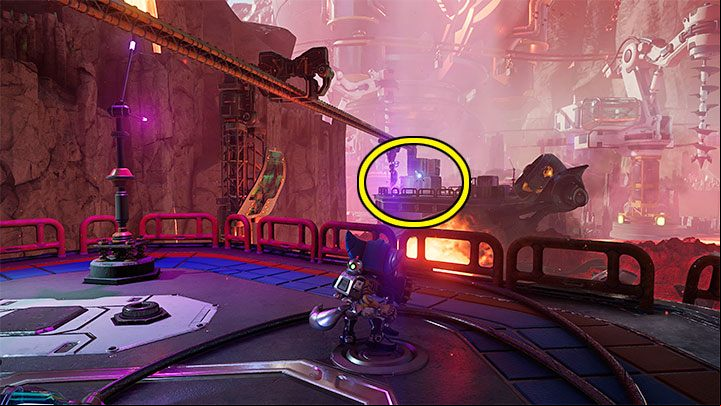 Once you are in the dimension after the cataclysm, you must complete the crossing to the north, which involves using new magnetic paths - Ratchet & Clank Rift Apart: Meet the engineer, search for the bots - walkthrough - Blizar Prime - Ratchet & Clank Rift Apart Guide