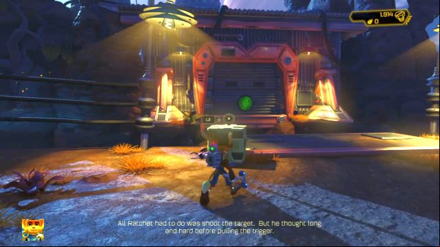 Use your newly acquired weapon to get to the other side. - Ratchet & Clank: Planet Veldin - Walkthrough - Walkthrough - Ratchet and Clank Game Guide & Walkthrough