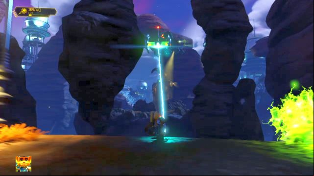 Another swing section. - Ratchet & Clank: Planet Veldin - Walkthrough - Walkthrough - Ratchet and Clank Game Guide & Walkthrough