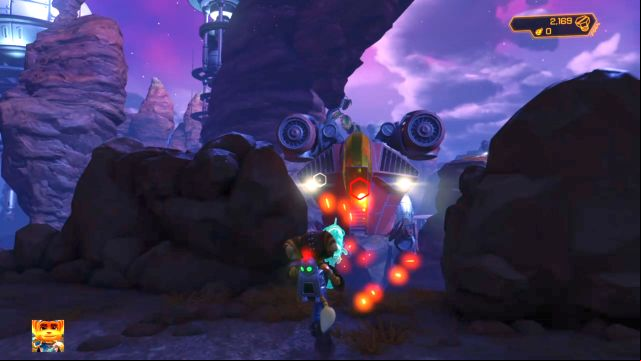 The encounter with the Blarg dropship. - Ratchet & Clank: Planet Veldin - Walkthrough - Walkthrough - Ratchet and Clank Game Guide & Walkthrough