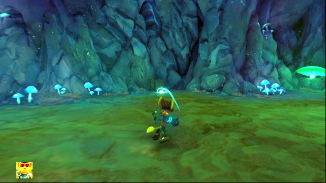 A wall that can be destroyed with a grenade. - Ratchet & Clank: Planet Novalis - Walkthrough - Walkthrough - Ratchet and Clank Game Guide & Walkthrough