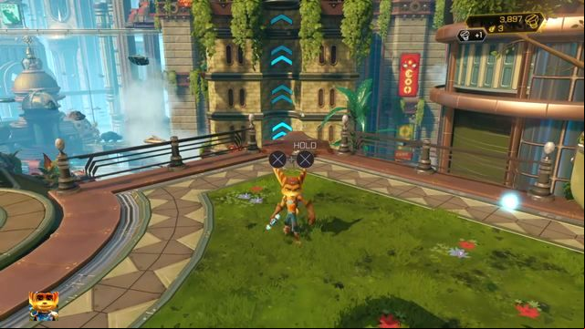 Glide to the other side with the help of the Helipack. - Ratchet & Clank: Planet Kerwan - Walkthrough - Walkthrough - Ratchet and Clank Game Guide & Walkthrough