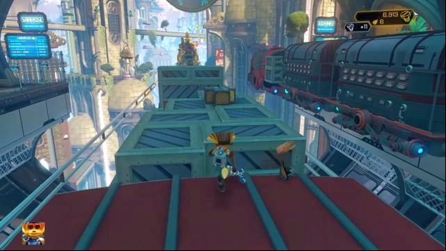 Watch your steps - if you fall down you will be forced to go from the beginning of the train section. - Ratchet & Clank: Planet Kerwan - Walkthrough - Walkthrough - Ratchet and Clank Game Guide & Walkthrough