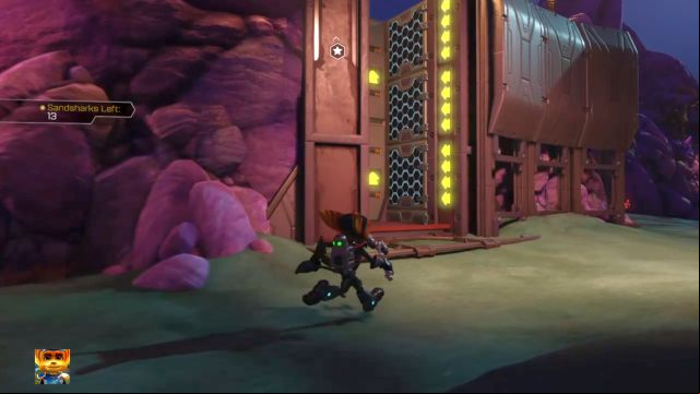 The last group of Sandsharks is located on an elevation. - Ratchet & Clank: Planet Aridia - Walkthrough - Walkthrough - Ratchet and Clank Game Guide & Walkthrough
