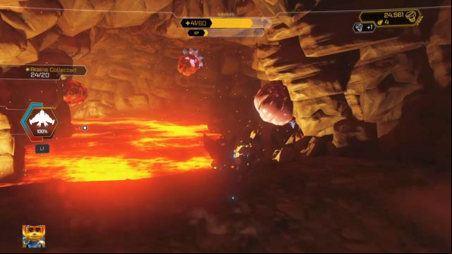 Dont miss the brains hanging on the walls of the cave. - Ratchet & Clank: Planet Gaspar - Walkthrough - Walkthrough - Ratchet and Clank Game Guide & Walkthrough