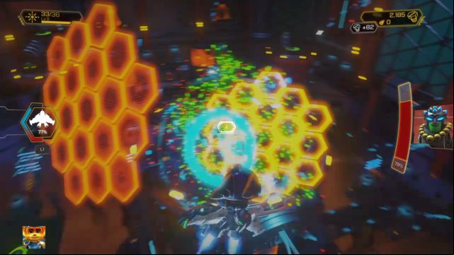 ... and behind her shield. - Ratchet & Clank: Planet Quartu - Walkthrough - Walkthrough - Ratchet and Clank Game Guide & Walkthrough