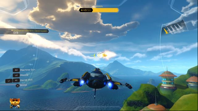 Destroy smaller enemy ships to acquire ammo... - Ratchet & Clank: Planet Pokitaru - Walkthrough - Walkthrough - Ratchet and Clank Game Guide & Walkthrough