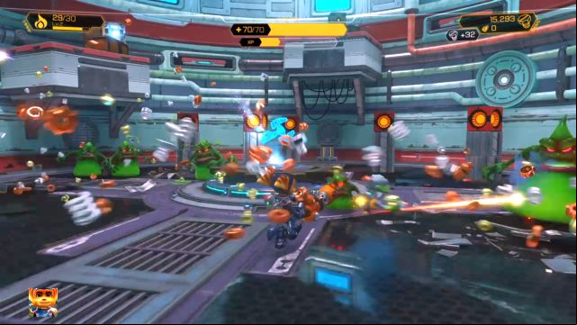 Use the Pyrocitor to acquire few extra Raritarium crystals. - Ratchet & Clank: Planet Pokitaru - Walkthrough - Walkthrough - Ratchet and Clank Game Guide & Walkthrough