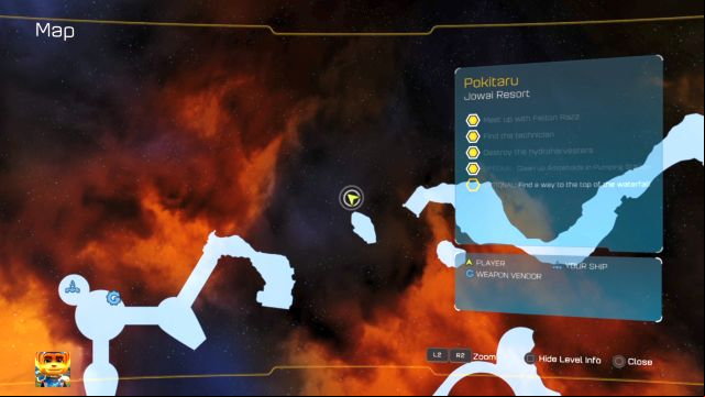 A place at which you can swim to the underwater cave. - Ratchet & Clank: Planet Pokitaru - Walkthrough - Walkthrough - Ratchet and Clank Game Guide & Walkthrough