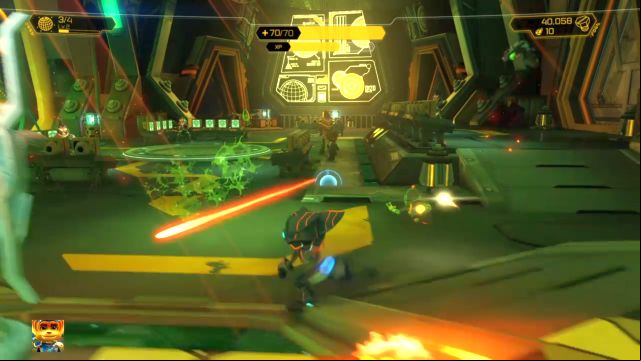 Another room filled with enemies. - Ratchet & Clank: Deplanetizer - Walkthrough - Walkthrough - Ratchet and Clank Game Guide & Walkthrough
