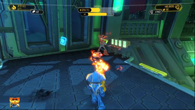 One of the several cards to pick up here. - Ratchet & Clank: Deplanetizer - Walkthrough - Walkthrough - Ratchet and Clank Game Guide & Walkthrough