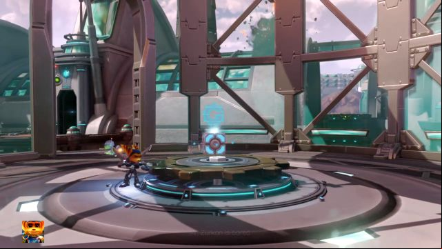 Use the mechanism to rotate the building. - Ratchet & Clank: Planet Kalebo 3 - Walkthrough - Walkthrough - Ratchet and Clank Game Guide & Walkthrough