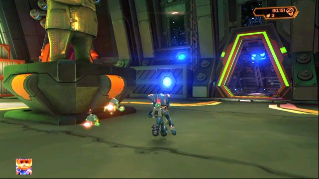 Boxes you must climb to get to the Gold Bolt. - Ratchet & Clank: Deplanetiser, revisit - Walkthrough - Walkthrough - Ratchet and Clank Game Guide & Walkthrough