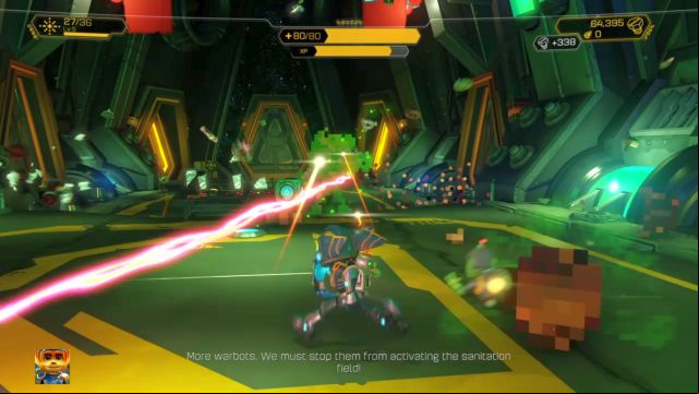 You will encounter a huge group of enemies here. - Ratchet & Clank: Deplanetiser, revisit - Walkthrough - Walkthrough - Ratchet and Clank Game Guide & Walkthrough