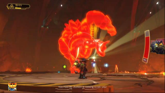 You can force the enemy to dance with the Groovitron. - Ratchet & Clank: Blargian Snagglebeast - boss, how to beat? - Bosses - Ratchet and Clank Game Guide & Walkthrough