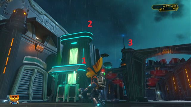 The route to the Gold Bolt. - Ratchet & Clank: Gold Bolts - list - Collectibles - Ratchet and Clank Game Guide & Walkthrough
