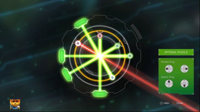 The correct laser arrangement of this puzzle. - Ratchet & Clank: Treser puzzle - list - Collectibles - Ratchet and Clank Game Guide & Walkthrough