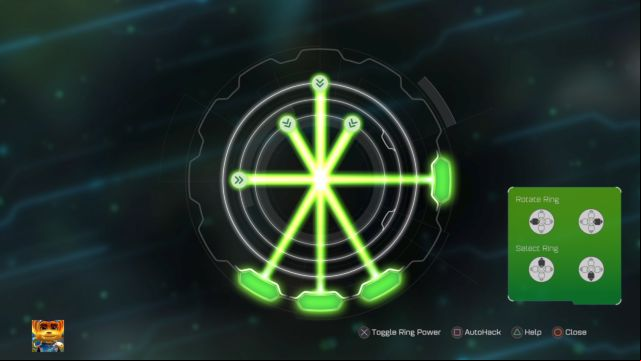 The correct laser arrangement of this puzzle. - Ratchet & Clank: Treser puzzle - list - Collectibles - Ratchet and Clank Game Guide & Walkthrough