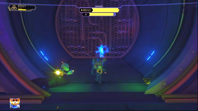 Another RYNO card hidden behind a gate. - Ratchet & Clank: RYNO holocards - list - Collectibles - Ratchet and Clank Game Guide & Walkthrough