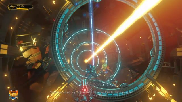 to use the harpoon to get to the other side of the abyss. - Ratchet & Clank: Dr. Nefarious - boss, how to beat? - Bosses - Ratchet and Clank Game Guide & Walkthrough