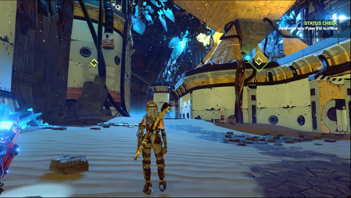 First big cave in this location, would be a good idea to look around. - Mission 3: Status Check | Walkthrough - Walkthrough - ReCore Game Guide