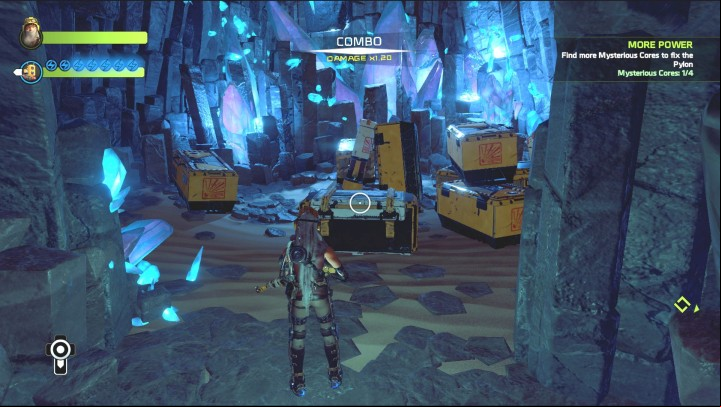 This box holds secrets needed to get the game moving. - Mission 3: Status Check | Walkthrough - Walkthrough - ReCore Game Guide