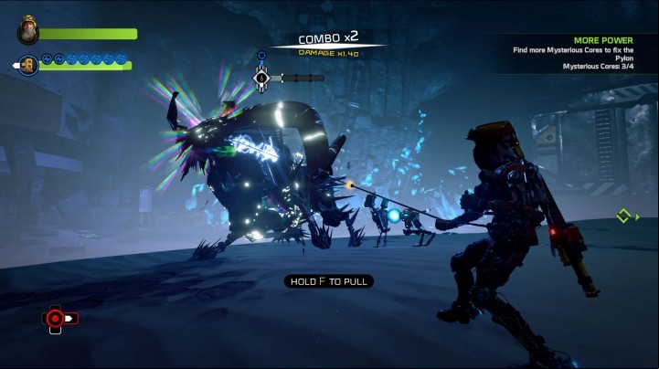 , before approaching to get the core out, make sure youve cleared all the other enemies! - Mission 3: Status Check | Walkthrough - Walkthrough - ReCore Game Guide