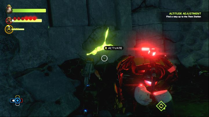Duncan will unlock the way to the chest - Mission 9: Altitude Adjustment | Walkthrough - Walkthrough - ReCore Game Guide