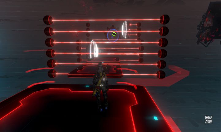 Pay attention to the lasers. Sometimes its hard to notice a gap between them. - Mission 10: Eden Tower | Walkthrough - Walkthrough - ReCore Game Guide