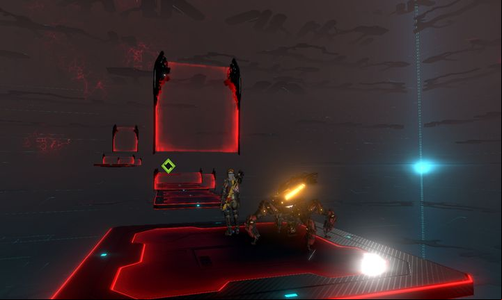 Notice that the highest wall is suspended higher than the previous ones. - Mission 10: Eden Tower | Walkthrough - Walkthrough - ReCore Game Guide