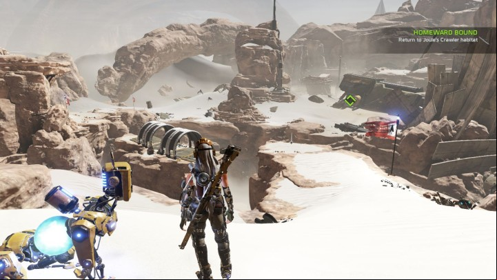 Destroy the crates found along the way - Mission 1: On the Hunt | Walkthrough - Walkthrough - ReCore Game Guide