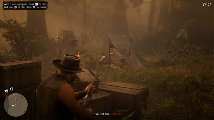 Go to Bayou Nwa - your objective is to find outlaws and eliminate them - Prologue | Story missions in Red Dead Online - Story missions - Red Dead Online Guide