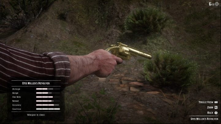 The chest contains a few Cigarette Cards and a weapon - Otis Millers Revolver - Red Dead Redemption 2: Mended Treasure Map - how to get the treasure? - Treasure Maps - Red Dead Redemption 2 Guide