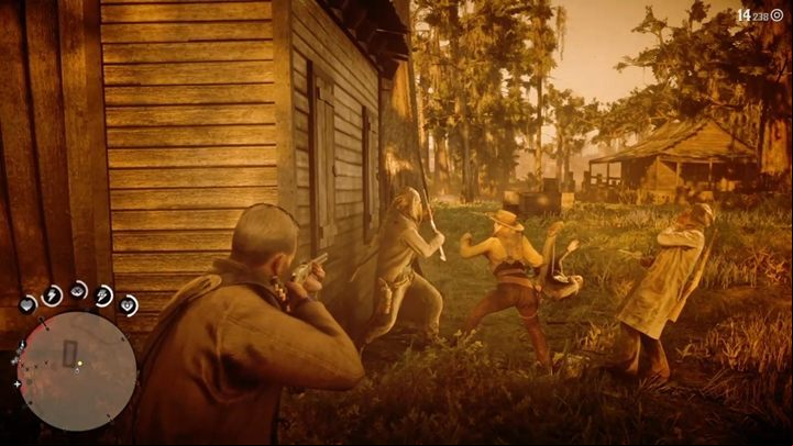 Go to the windows pointed by the game and shoot the enemies - Red Dead Redemption 2: Horsemen, Apocalypse - walkthrough - Chapter 4 - Shady Belle - Red Dead Redemption 2 Guide