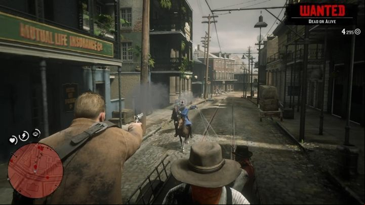 Shoot the pursuers - Red Dead Redemption 2: Urban Pleasures - walkthrough - Chapter 4 - Shady Belle - Red Dead Redemption 2 Guide