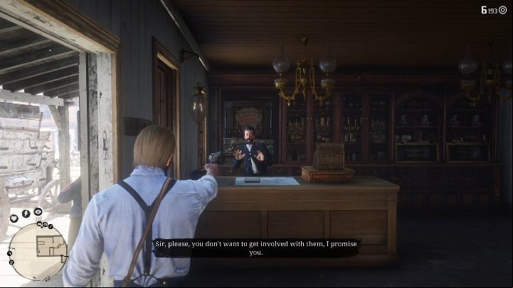 No one will interrupt once you start the robbery. - Red Dead Redemption 2: Store robbery - walkthrough, map - Side quests - Red Dead Redemption 2 Guide