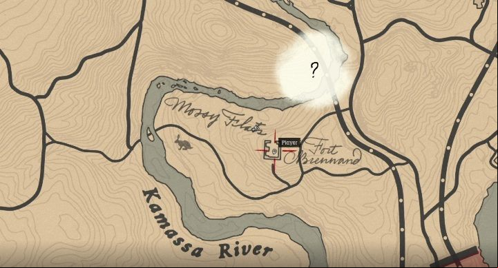 This item is west of Van Horn, on Kamassa Rivers eastern shore - Red Dead Redemption 2: Unique items - maps, locations, tips - Secrets and collectibles - Red Dead Redemption 2 Guide